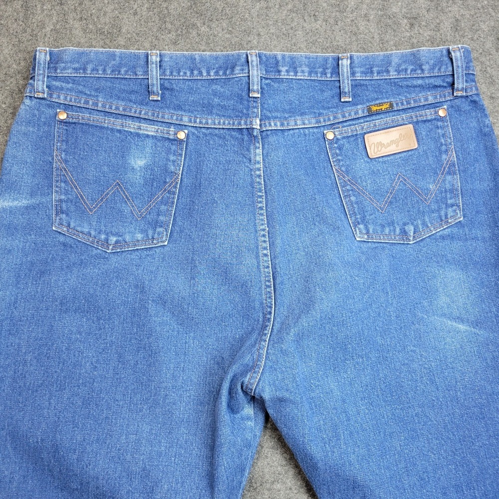 Wrangler Jeans 46x34 Blue Cowboy Straight Leg Americana Western Rodeo Country - Picture 6 of 12